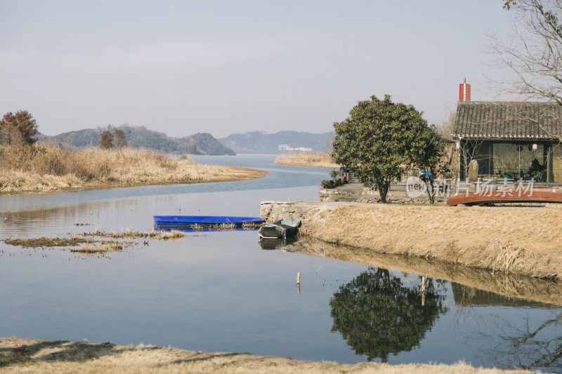 宁波东钱湖下水湿地钱湖秘境冬天景色