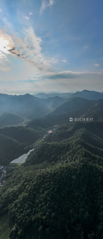 航拍西湖名胜风景区西湖群山