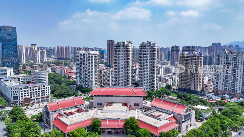 福建莆田城市建设航拍图