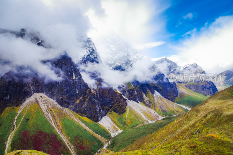 珠峰东坡噶玛沟山水自然风景