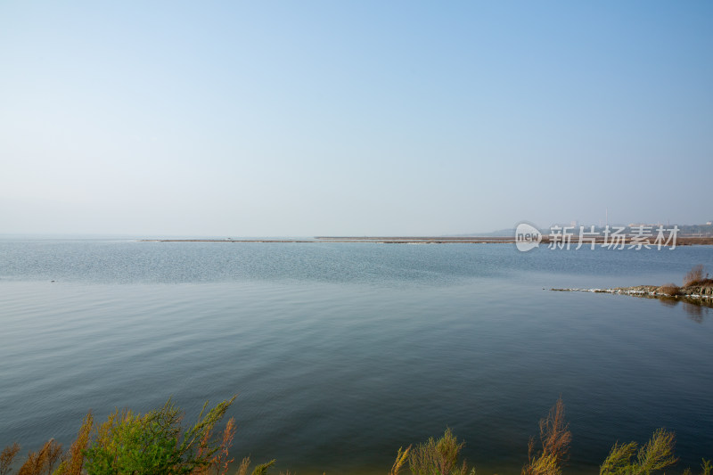 山西运城市盐湖风光