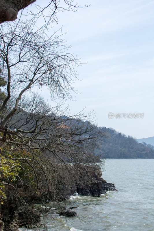 无锡太湖鼋头渚景区早春太湖湖岸风光