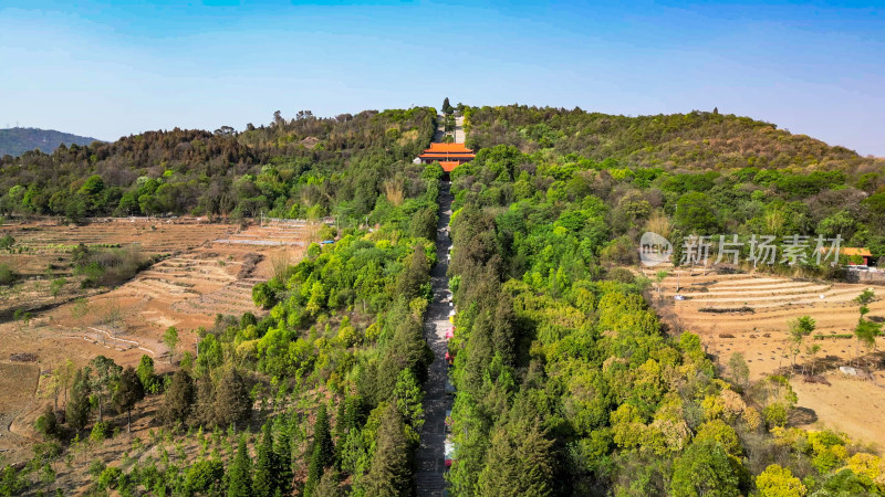 云南弥勒锦屏山景区航拍