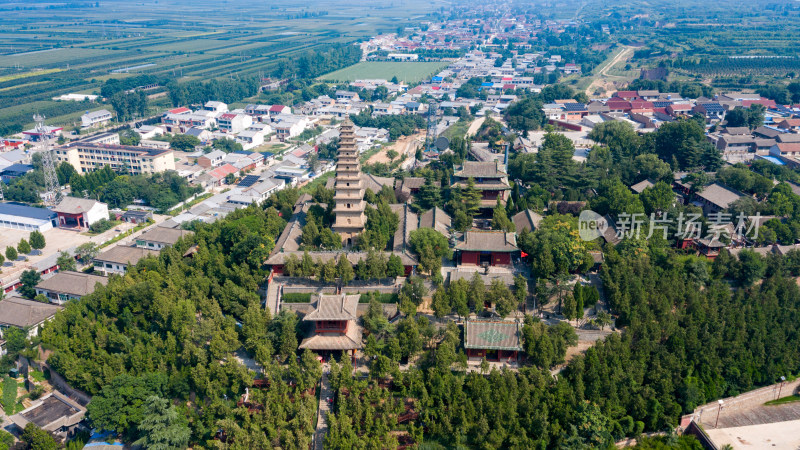 山西永济普救寺航拍