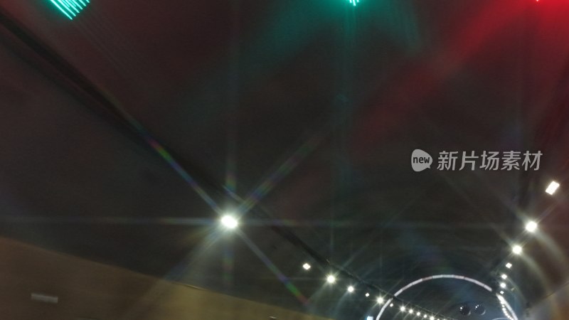 隧道内灯光夜景