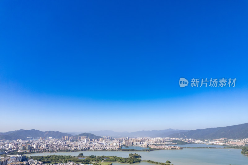 广东肇庆城市风光星湖景区航拍摄影图