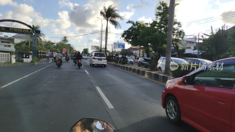 印尼巴厘岛道路街景