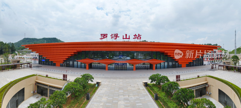 惠州市博罗县广汕高速铁路罗浮山站航拍