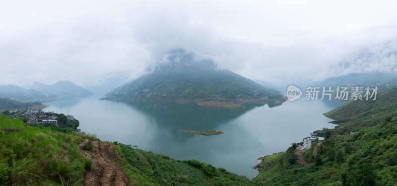 贵州六盘水牂牁江乡村风景风光