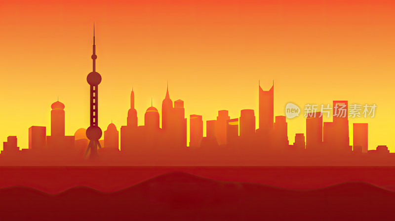 上海城市剪影
