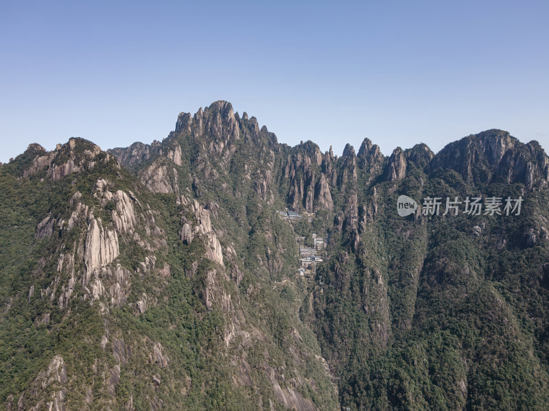 江西上饶三清山夏季山脉主峰航拍