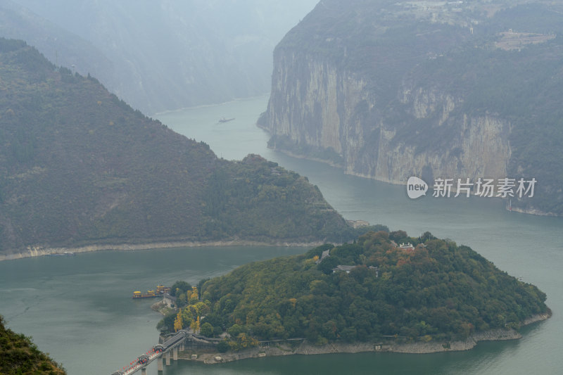 长江三峡奉节白帝城瞿塘峡山水风光