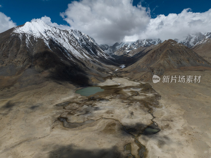 航拍西藏日喀则定结宗措湿地