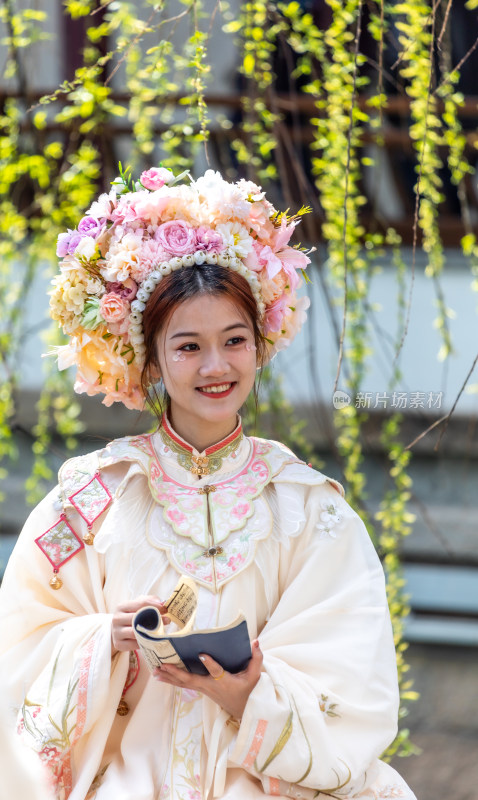 苏州姑苏江南平江路女性古风人像