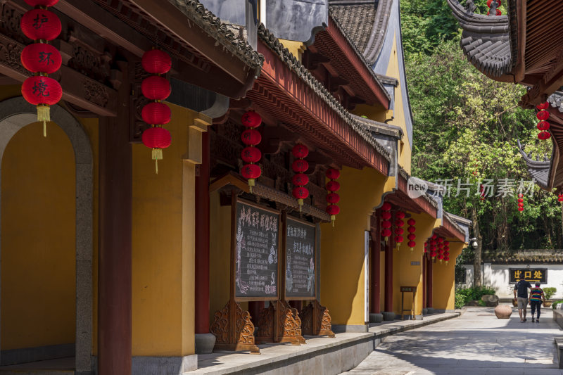 杭州西湖三天竺法镜寺古建筑风景