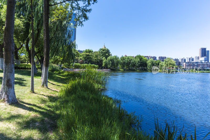 武汉武昌区内沙湖公园风景