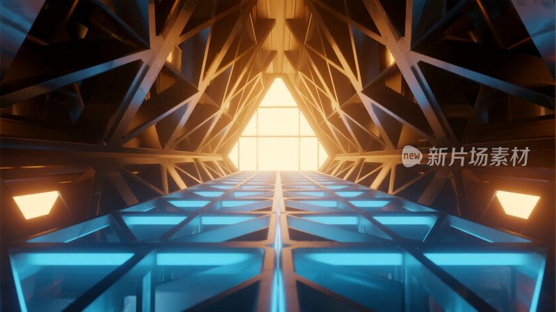 科幻风格几何结构空间场景