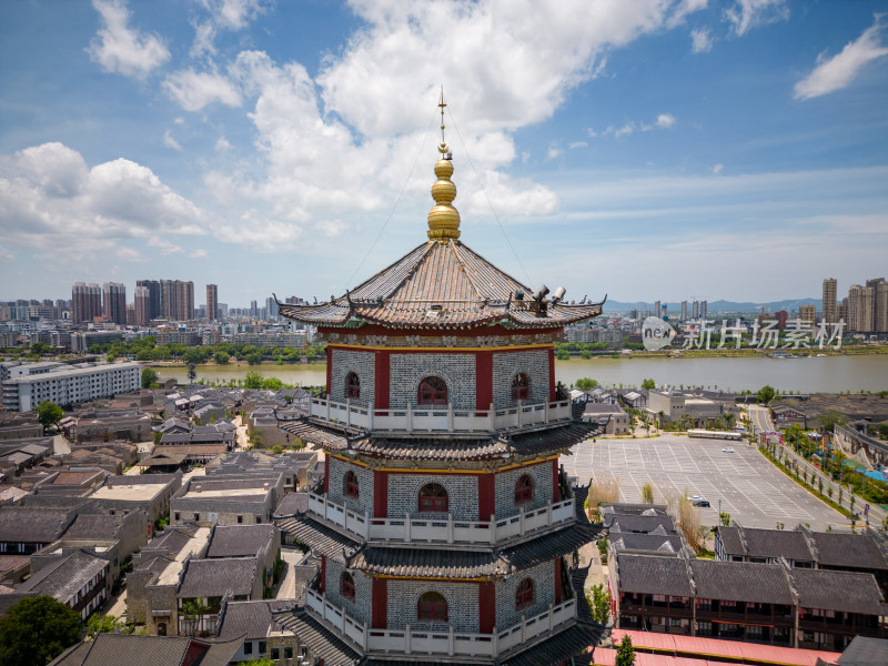 航拍江西抚州文昌里历史文化街区