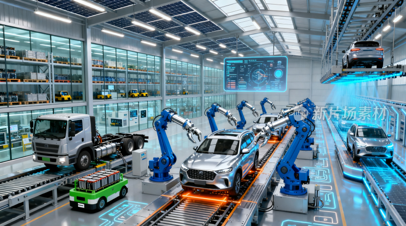 汽车工厂自动化生产场景