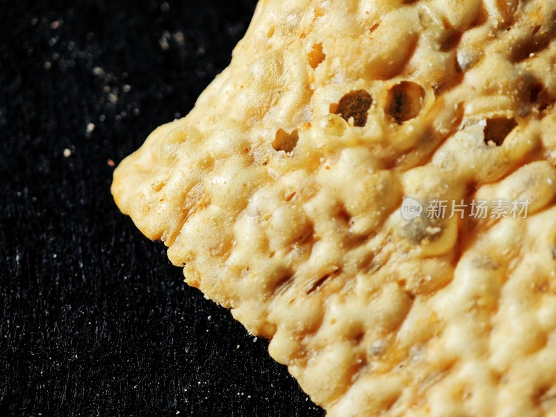 表面粗糙的饼干食物特写