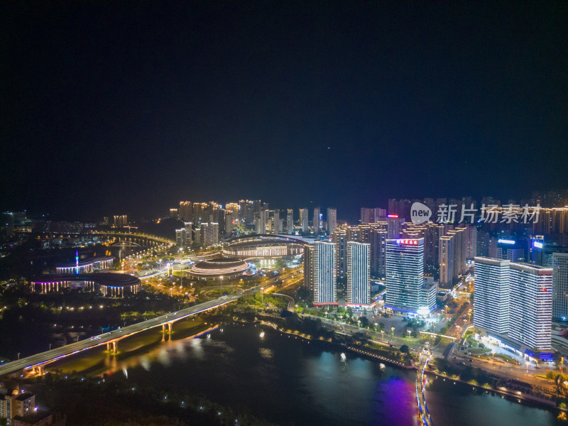 福建三明城市夜景