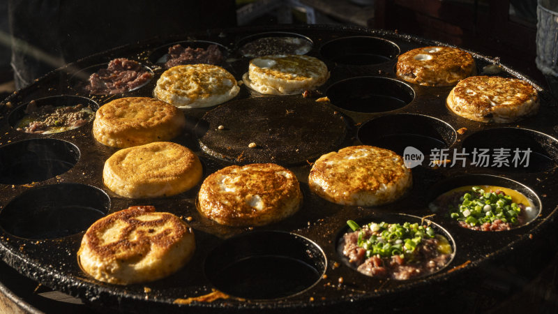 街头美食特写小吃