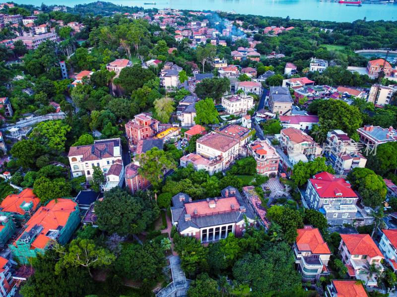 厦门城市全景鸟瞰图