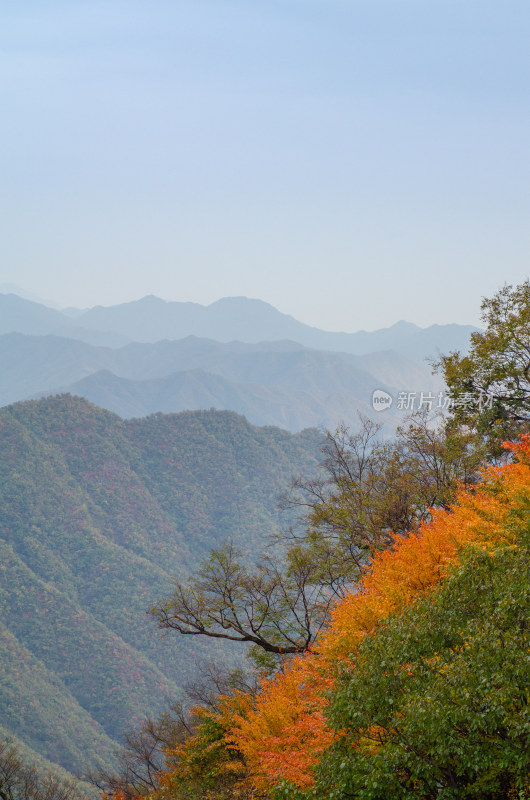 河南省洛阳白云山九龙潭秋天风景