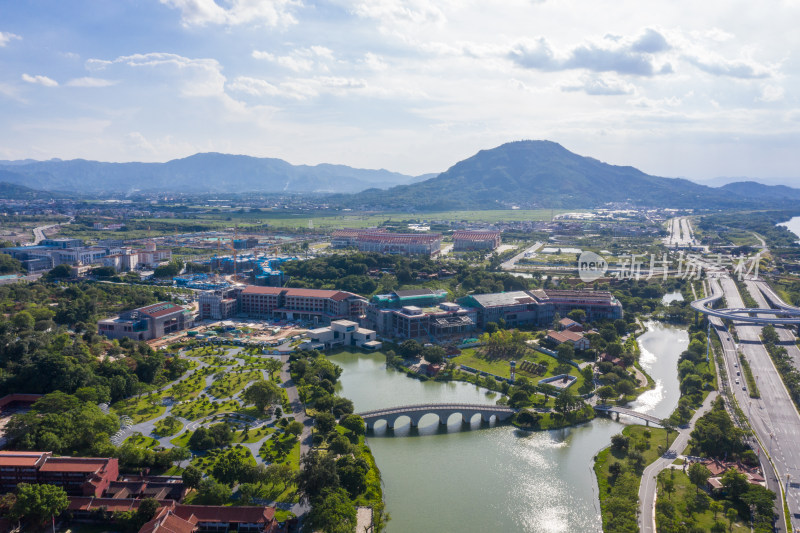 漳州市区航拍风光全景