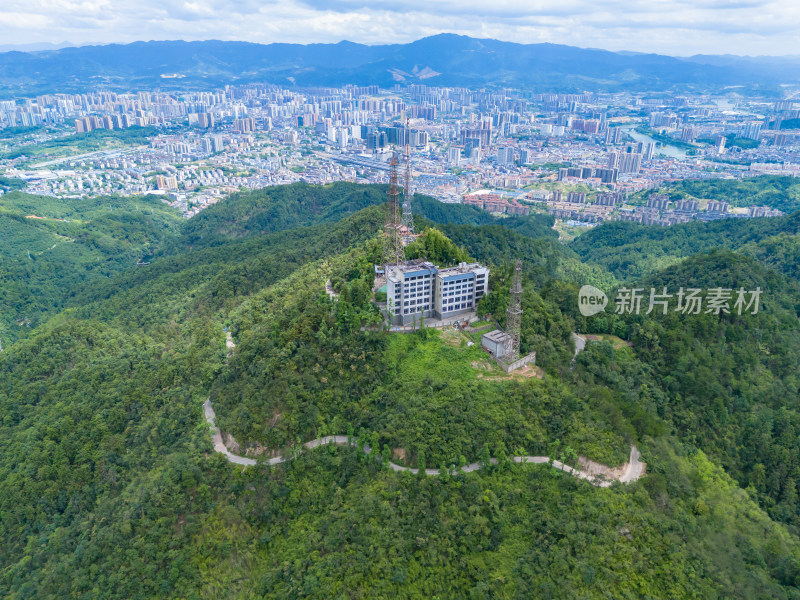 祖国大好河山绿色森林植物航拍图