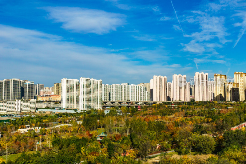 山西省太原市城市天际线景观