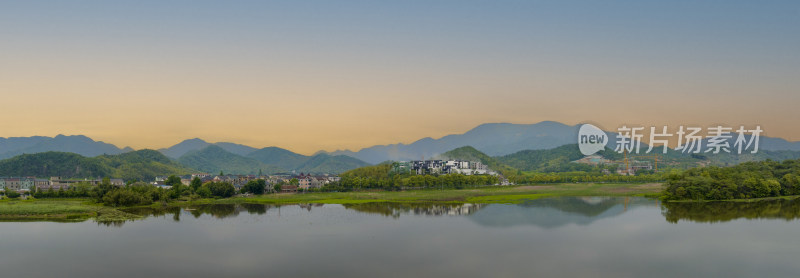 浙江省杭州市萧山区仙女湖景区航拍