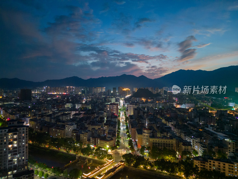 广东云浮城市夜景