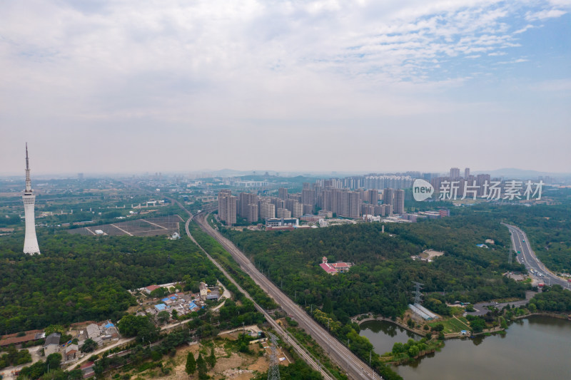 安徽蚌埠龙湖风景航拍图