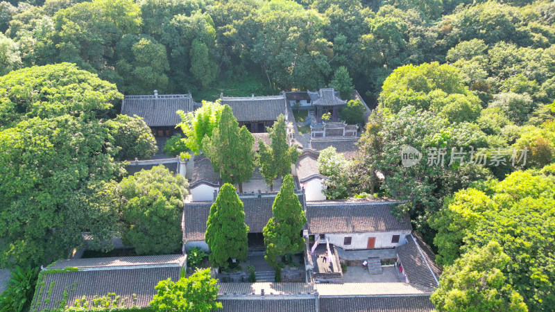 航拍湖北襄阳古隆中景区