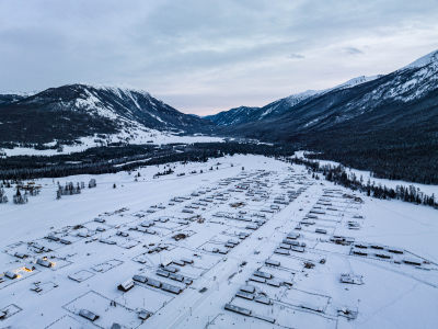 新疆冬季阿勒泰喀纳斯雪景