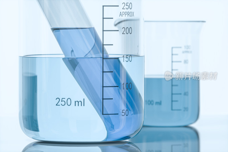 实验室的化学器皿 三维渲染