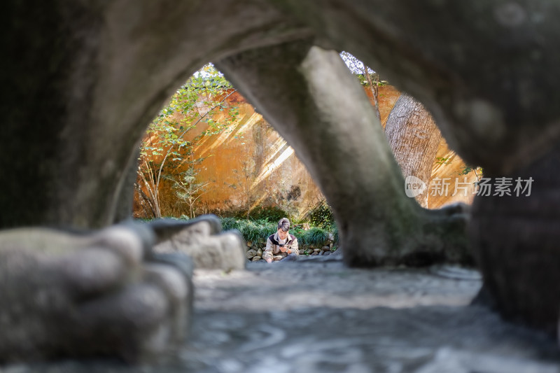 秋季的浙江台州 天台山国清寺