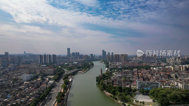 广东东莞城市建设城市大景航拍图