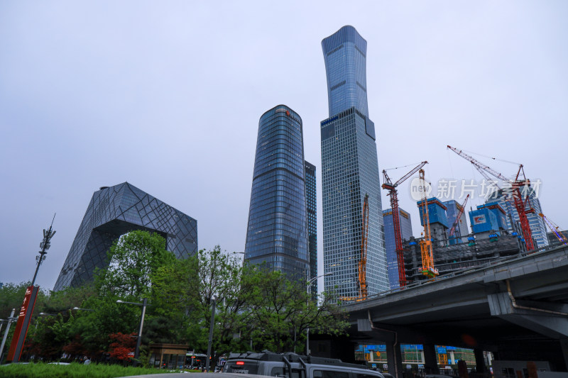 北京国贸城市夜景街道