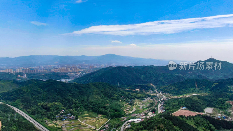 祖国大好河山青山绿水自然风光航拍图