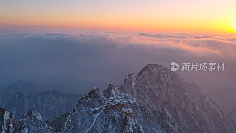 洛阳老君山冬季雪景