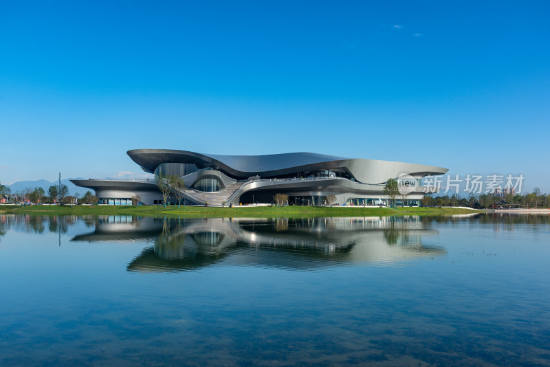 中国成都世界科幻大会郫都科幻馆城市风景