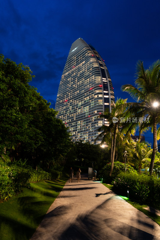 海南三亚亚特兰蒂斯酒店夜景