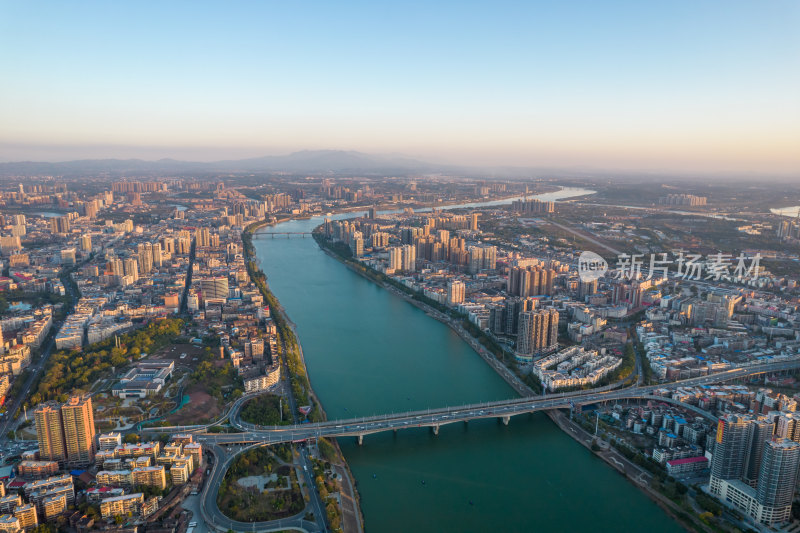 衡阳城市大景航拍