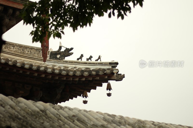 中式古建筑屋檐特写
