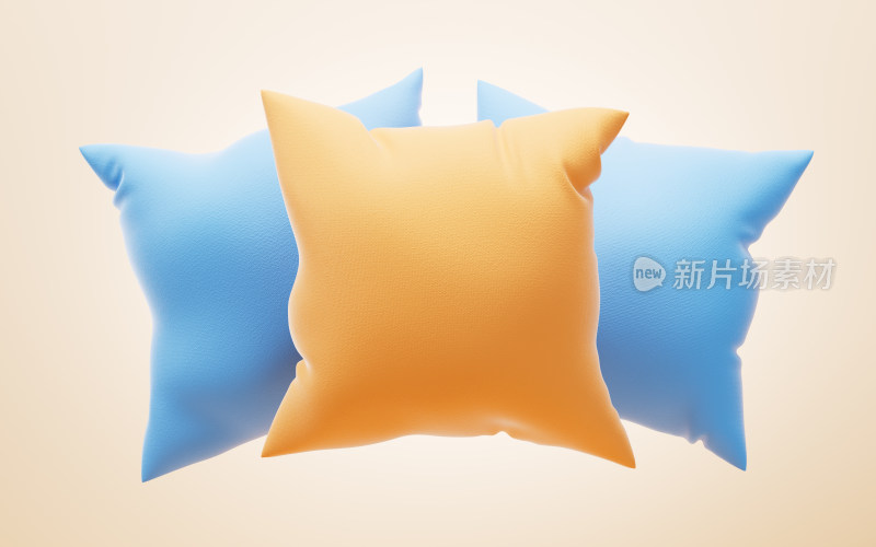 柔软的抱枕3D渲染