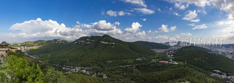 山东济南佛慧山千佛山航拍