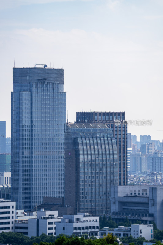 长焦镜头下的杭州城市建筑