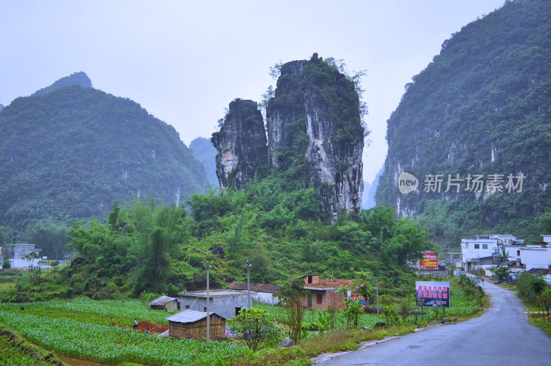 河池盘阳河山青冰秀倒影迷人小桥流水好风光